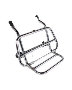 Cuppini Chrome Front Rack; Vespa Primavera and Sprint