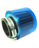 Air Filter w/shield - 45mm, straight - Blue