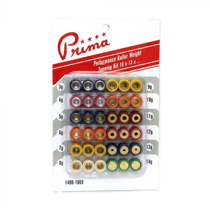 Roller Weight Tuning Set - 16x13 - Range from 3g to 14g, (Prima Brand)