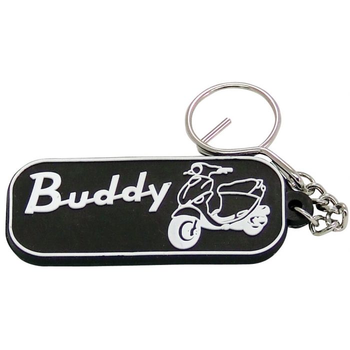 Keychain (Black, 2-Sided, Buddy, Rubber)