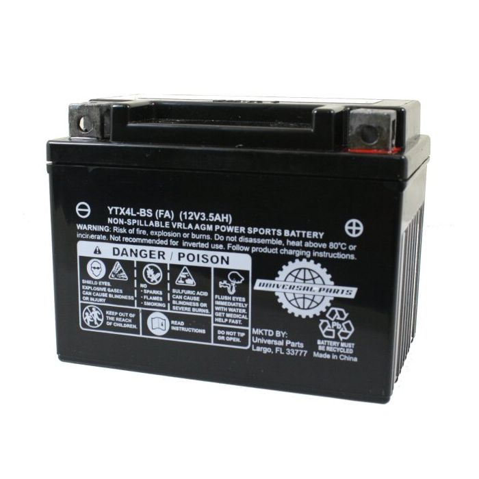 Battery - 12V 3AH  - YTX4L-BS (Factory Activated)
